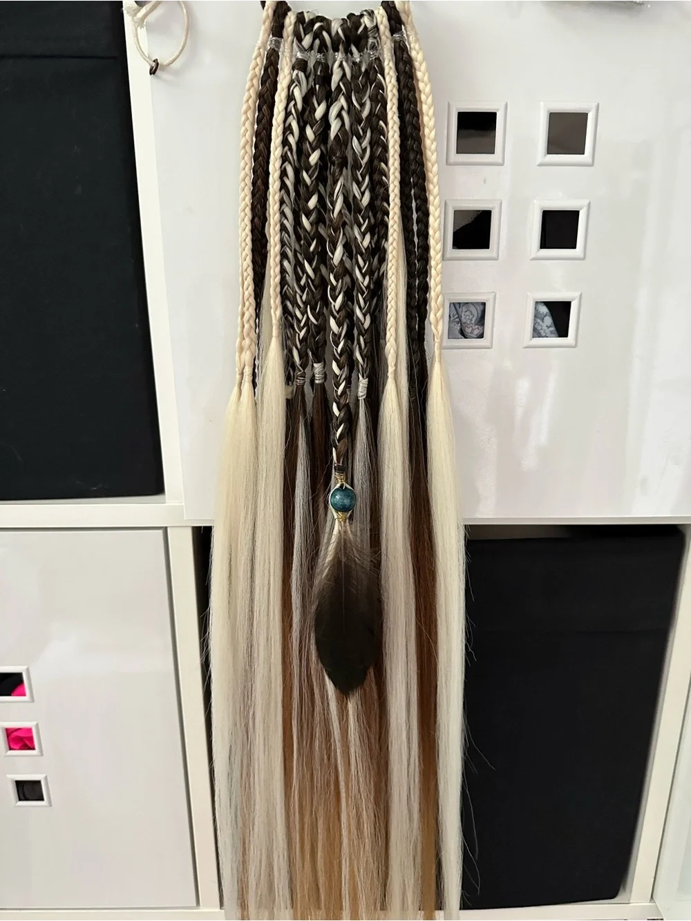 Two-Tone Braided Clip-In Hair Extensions - Blonde & Brown